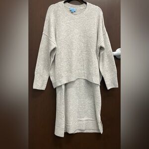 2 Piece Cozy Gray Knit Sweater and Dress. BNWT. Size Large